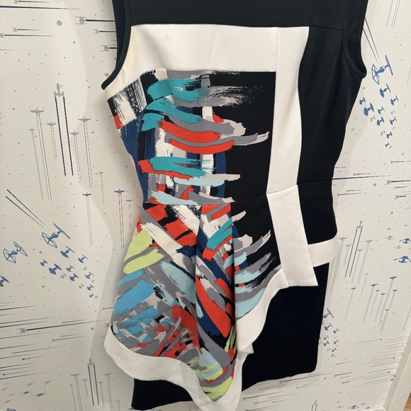 BCBG MaxAzria Asymmetrical Color Pop Dress (Size 0) - Picture 3 of 7